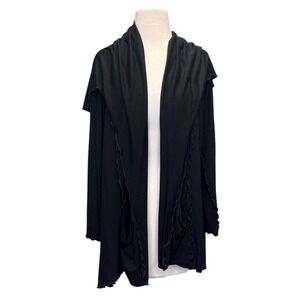 Angelrox Bamboo Cardigan Jacket Black OS Whimsigoth Fairycore Pockets Grunge